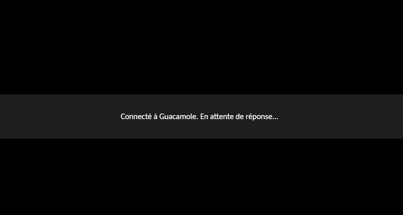 Apache Guacamole - Connection in progress