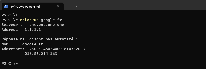 Ejemplo nslookup nombre de dominio